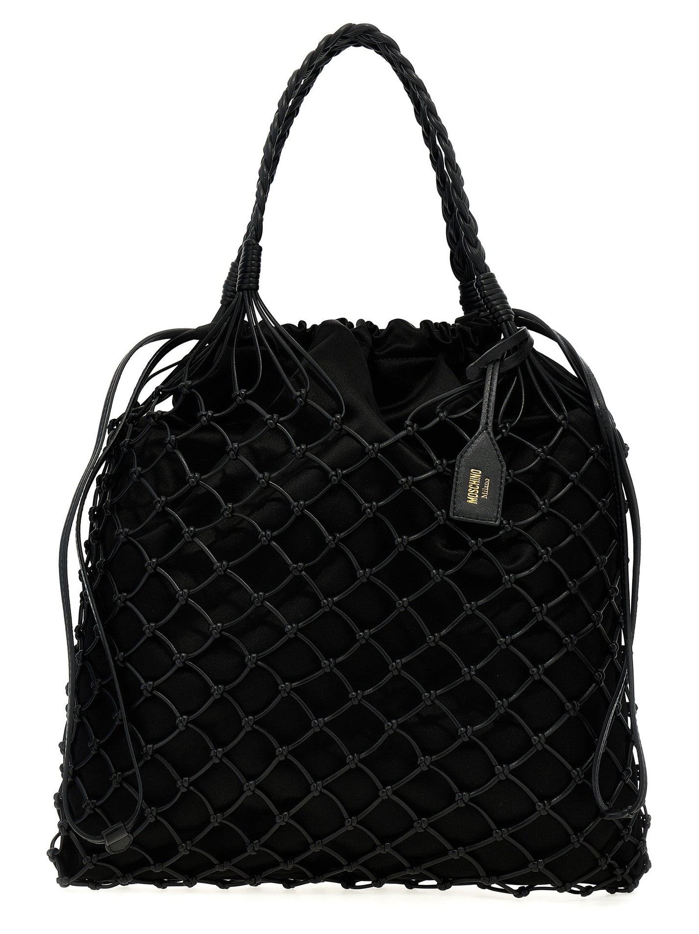 MOSCHINO - MOSCHINO - Woven nappa leather shopping bag - Women’s Bags