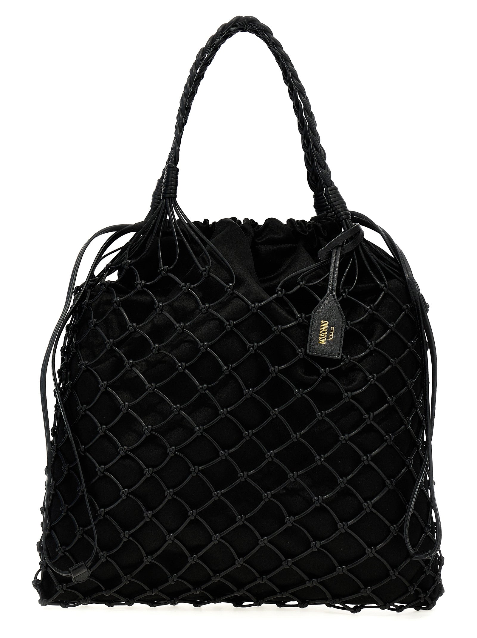 MOSCHINO - MOSCHINO - Woven nappa leather shopping bag - Women’s Bags