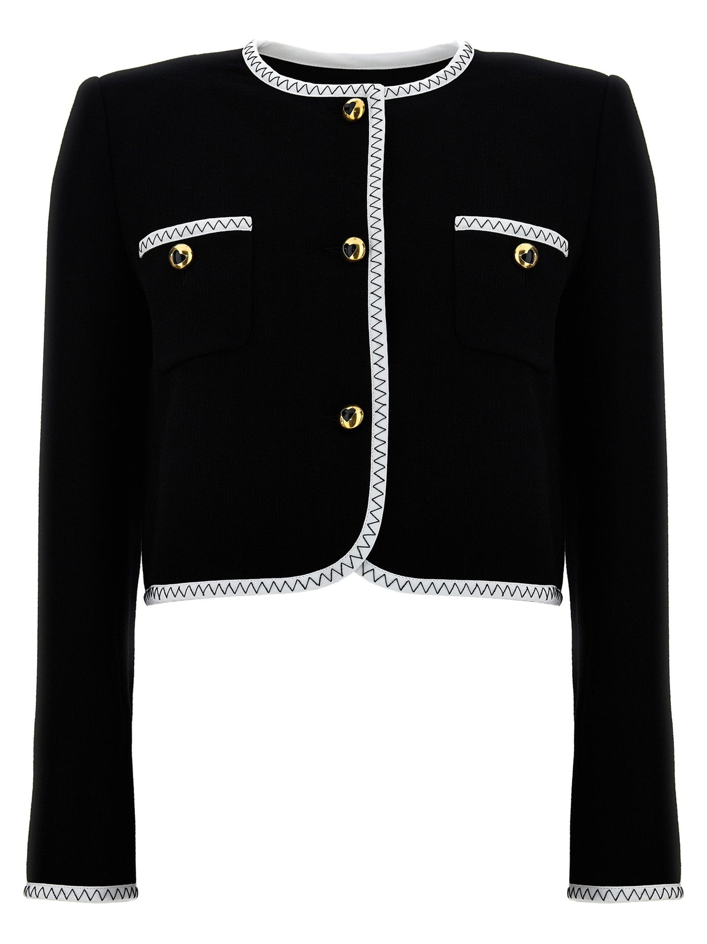 MOSCHINO - MOSCHINO - Crepe short jacket - Women’s Clothing
