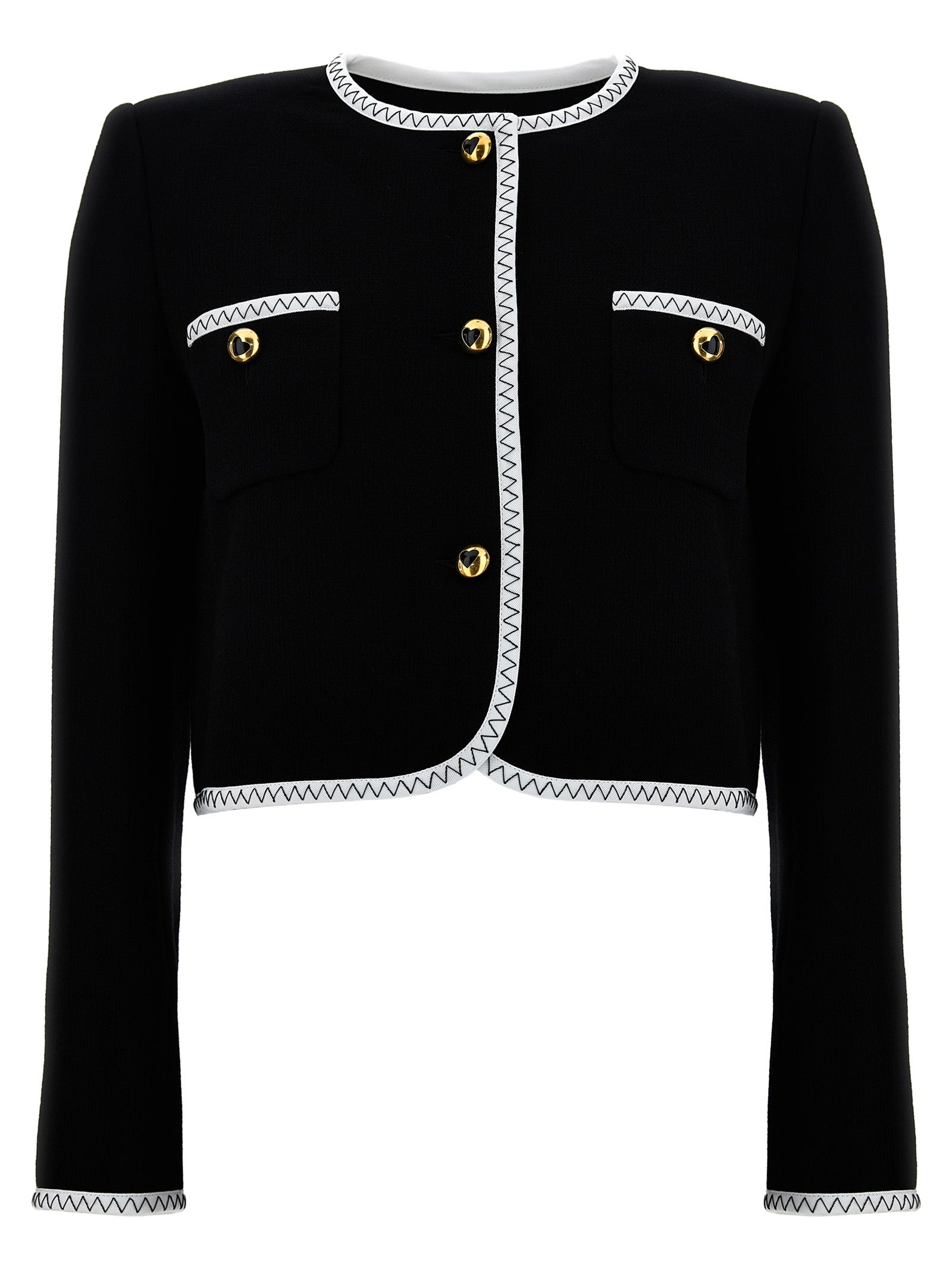 MOSCHINO - MOSCHINO - Crepe short jacket - Women’s Clothing