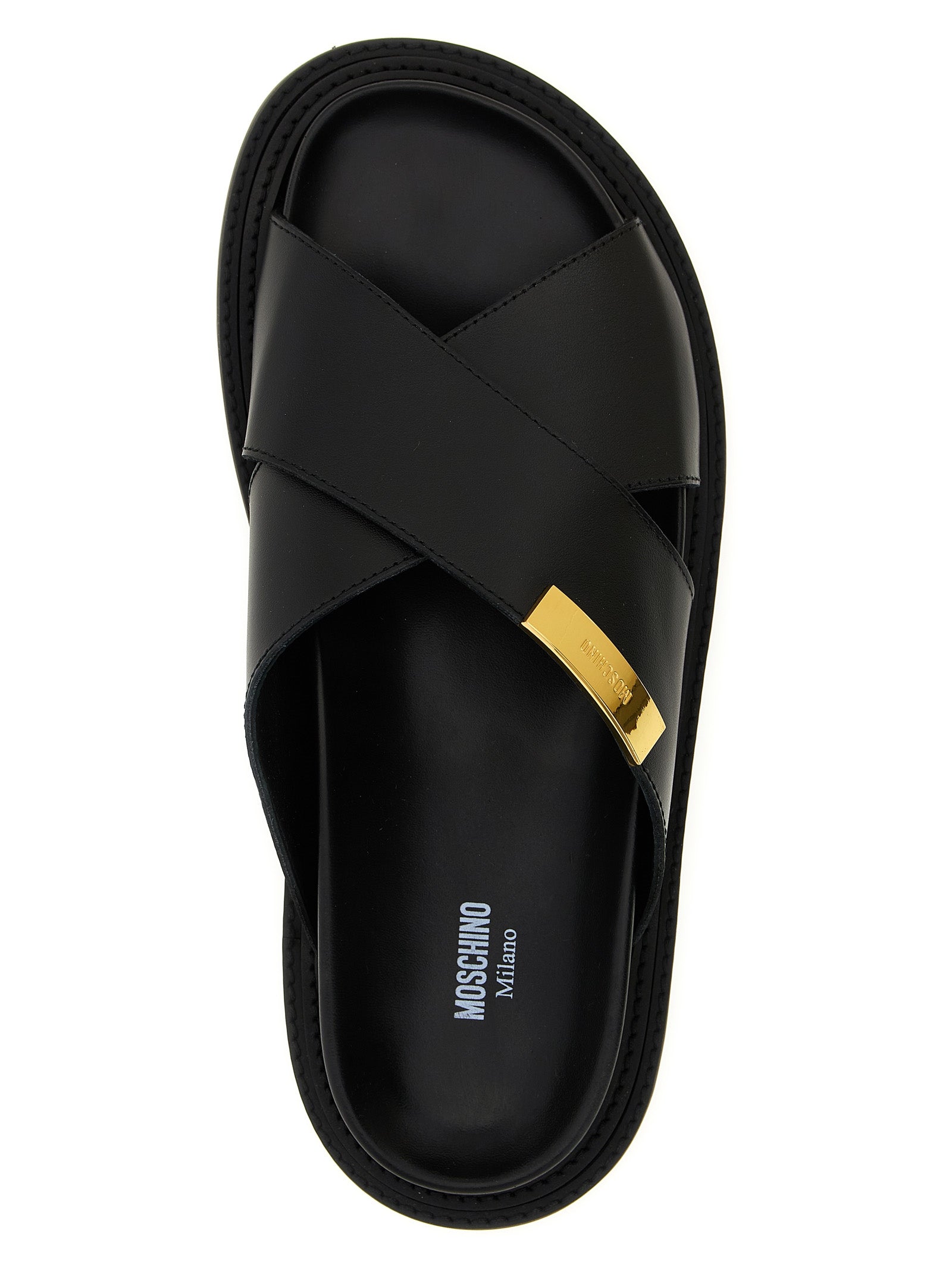 MOSCHINO - MOSCHINO - Leather sandals - Men’s Shoes