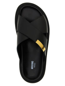 MOSCHINO - MOSCHINO - Leather sandals - Men’s Shoes