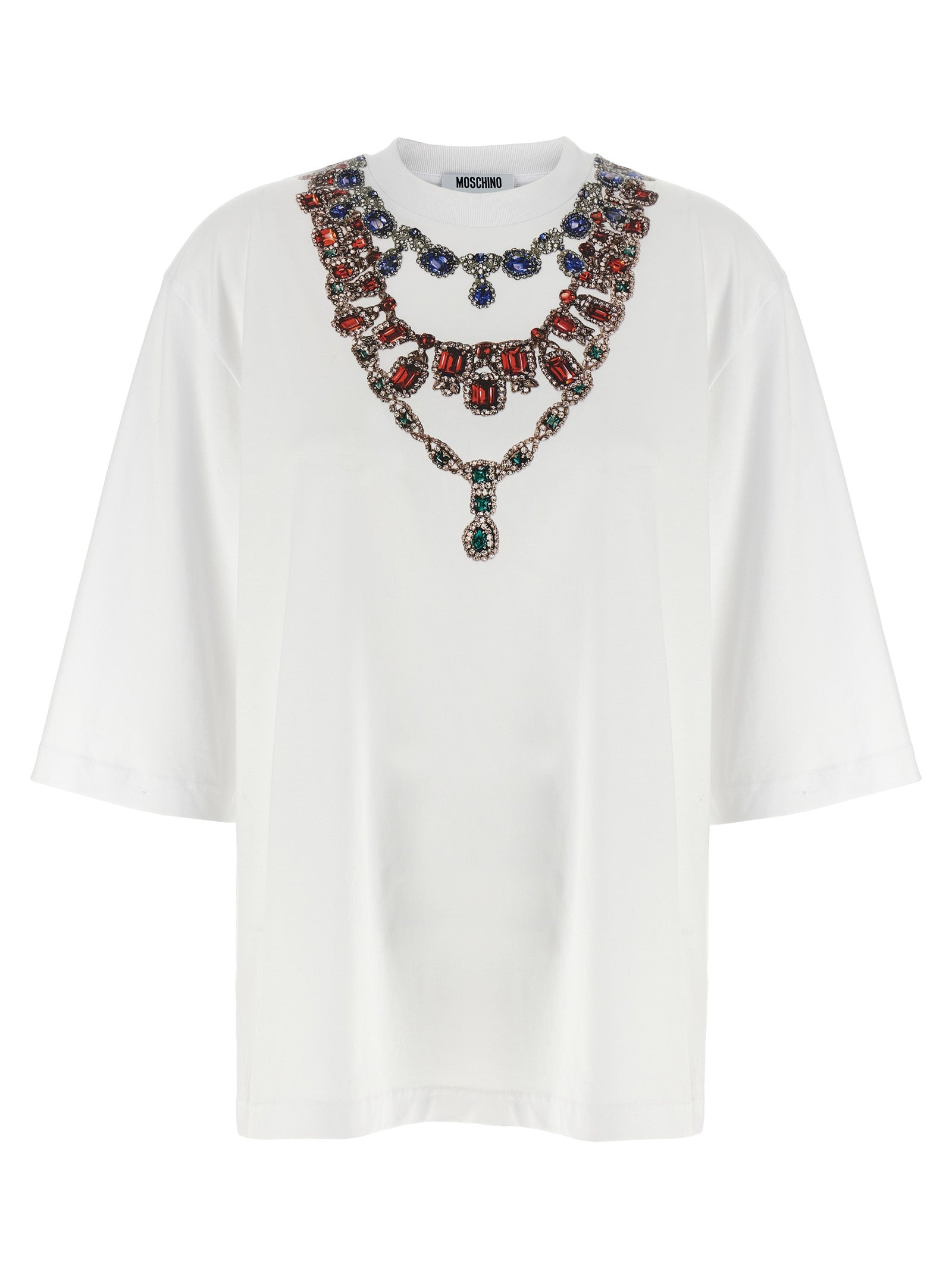 MOSCHINO - MOSCHINO - Jewel print T-shirt - Women’s Tops