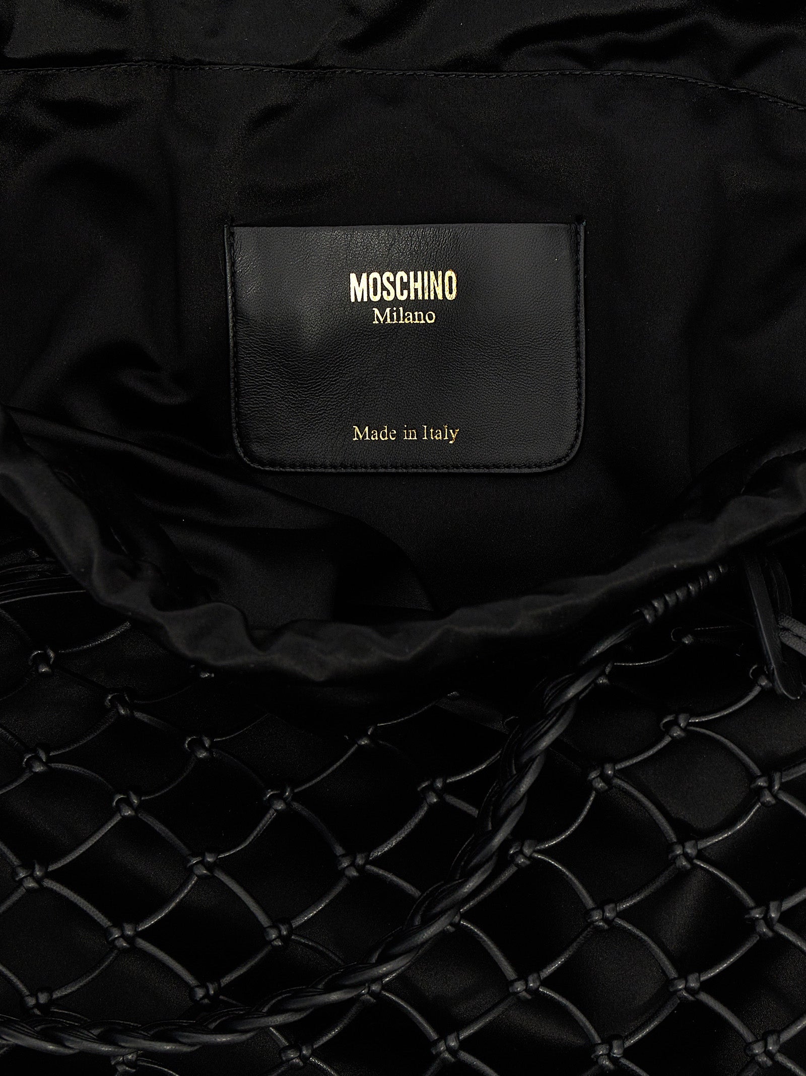 MOSCHINO - MOSCHINO - Woven nappa leather shopping bag - Women’s Bags