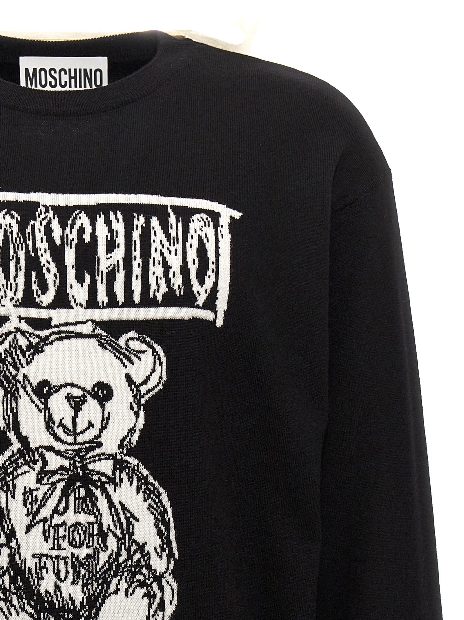 MOSCHINO - MOSCHINO - Logo intarsia sweater - Men’s Knitwear
