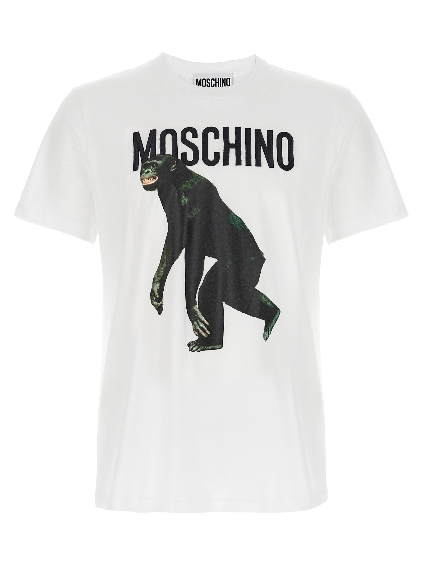 MOSCHINO - MOSCHINO - Logo embroidery t-shirt - Men’s Tops