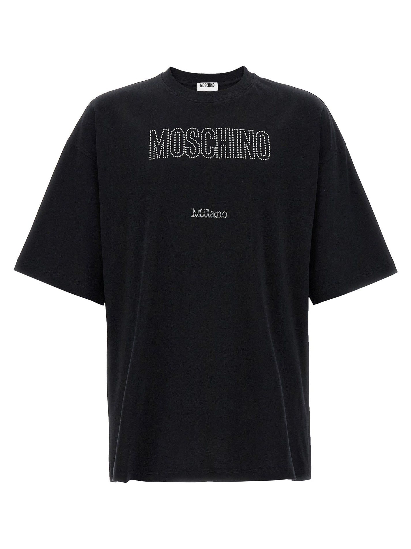 MOSCHINO - MOSCHINO - Rhinestone logo T-shirt - Men’s Top