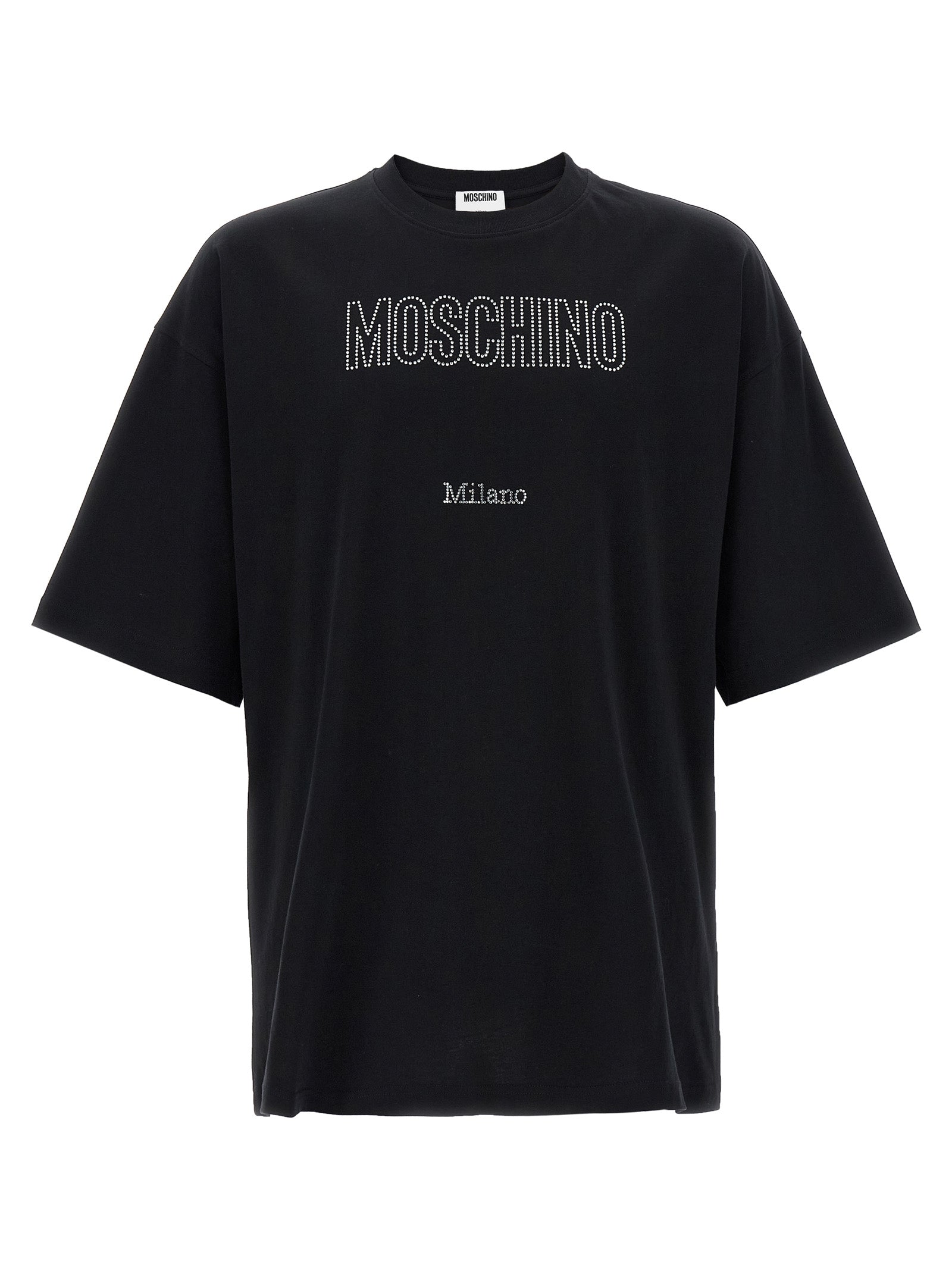MOSCHINO - MOSCHINO - Rhinestone logo T-shirt - Men’s Top
