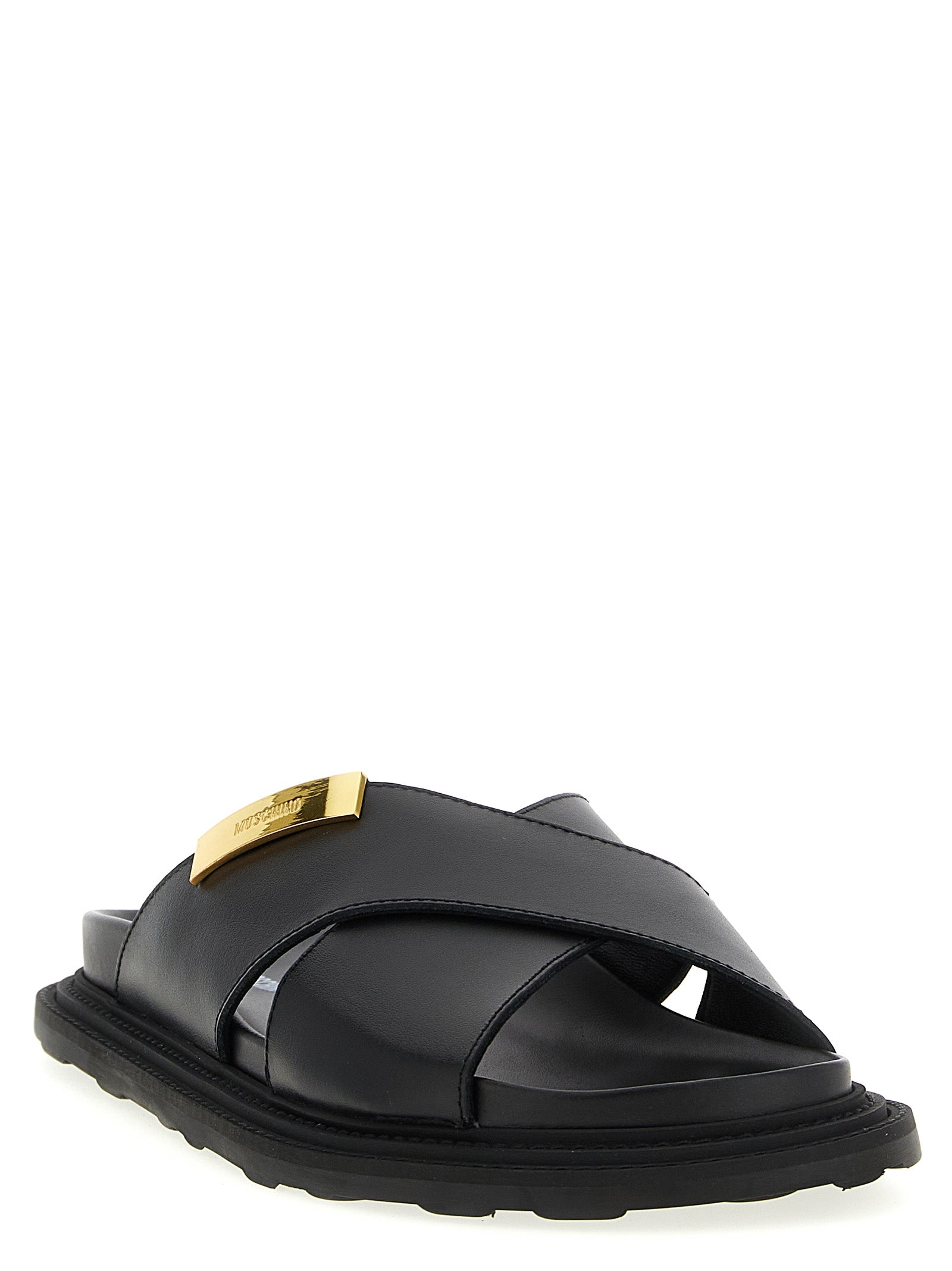 MOSCHINO - MOSCHINO - Leather sandals - Men’s Shoes