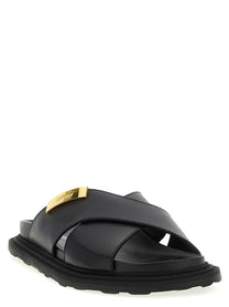 MOSCHINO - MOSCHINO - Leather sandals - Men’s Shoes