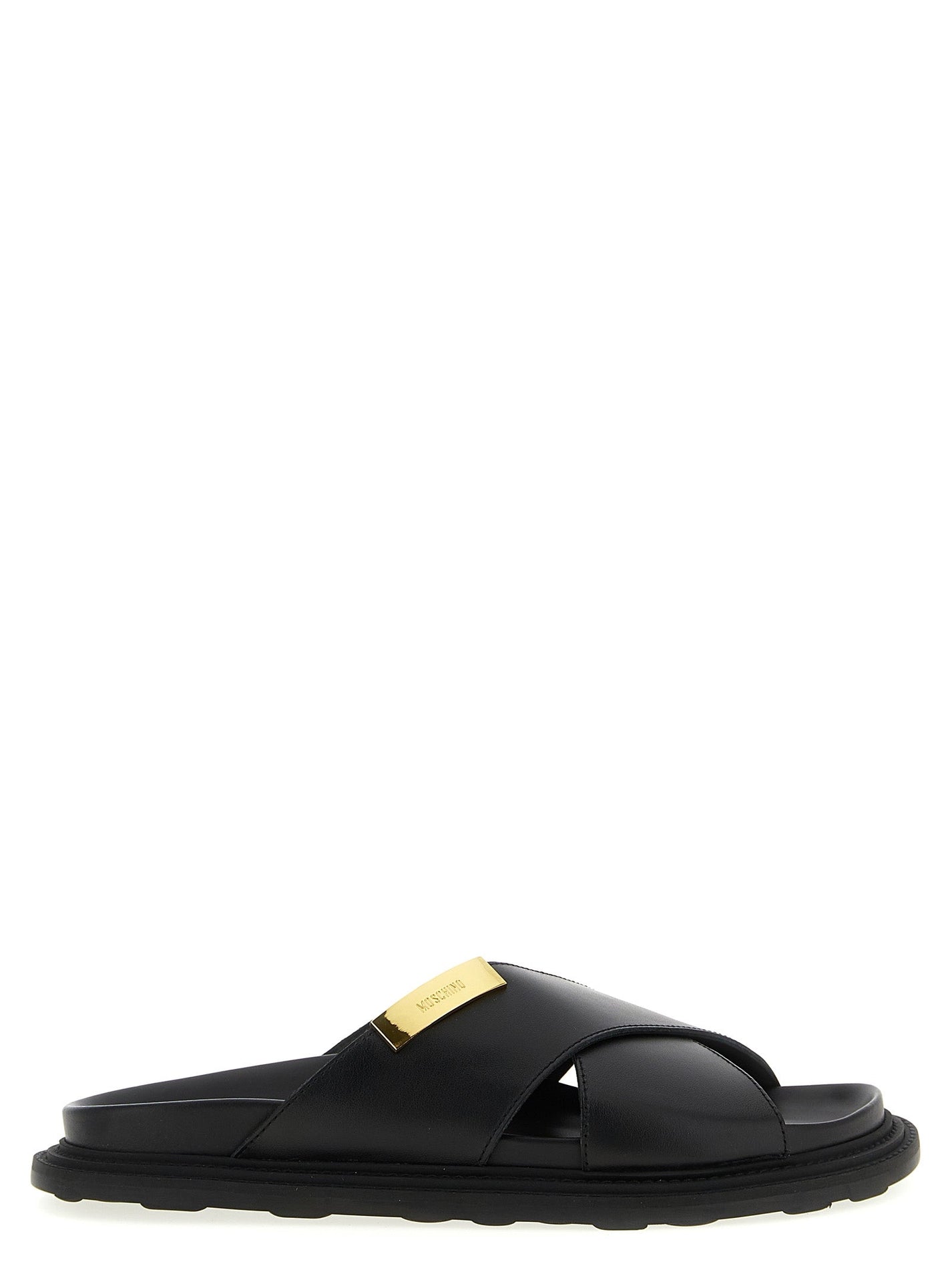 MOSCHINO - MOSCHINO - Leather sandals - Men’s Shoes