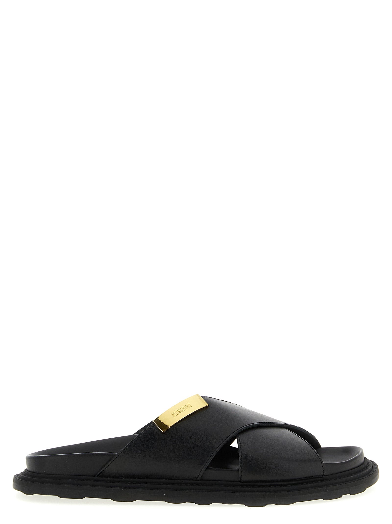 MOSCHINO - MOSCHINO - Leather sandals - Men’s Shoes