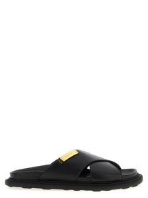 MOSCHINO - MOSCHINO - Leather sandals - Men’s Shoes