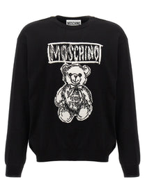 MOSCHINO - MOSCHINO - Logo intarsia sweater - Men’s Knitwear