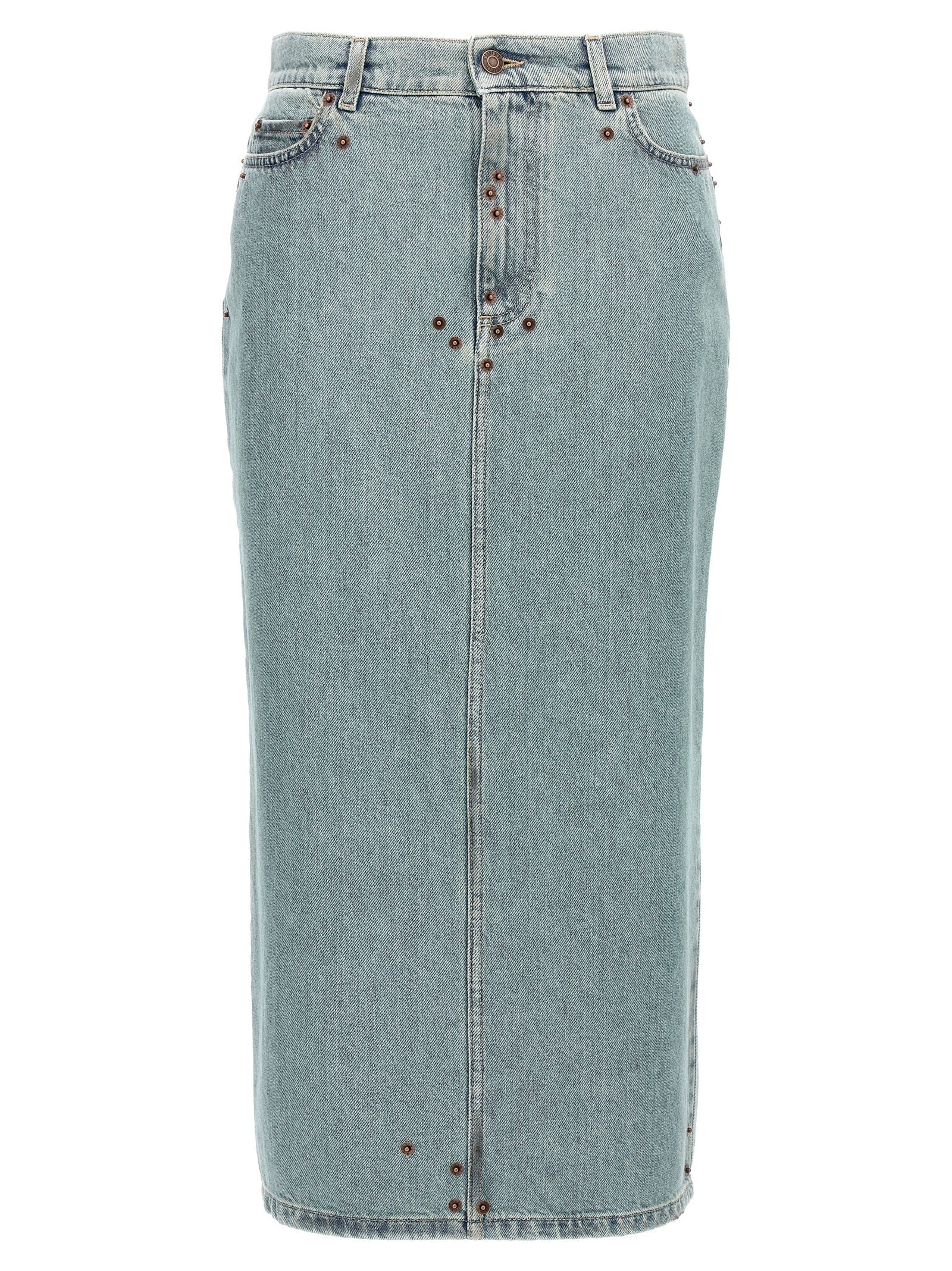 MOSCHINO - MOSCHINO - Rivets denim skirt - Women’s Bottoms