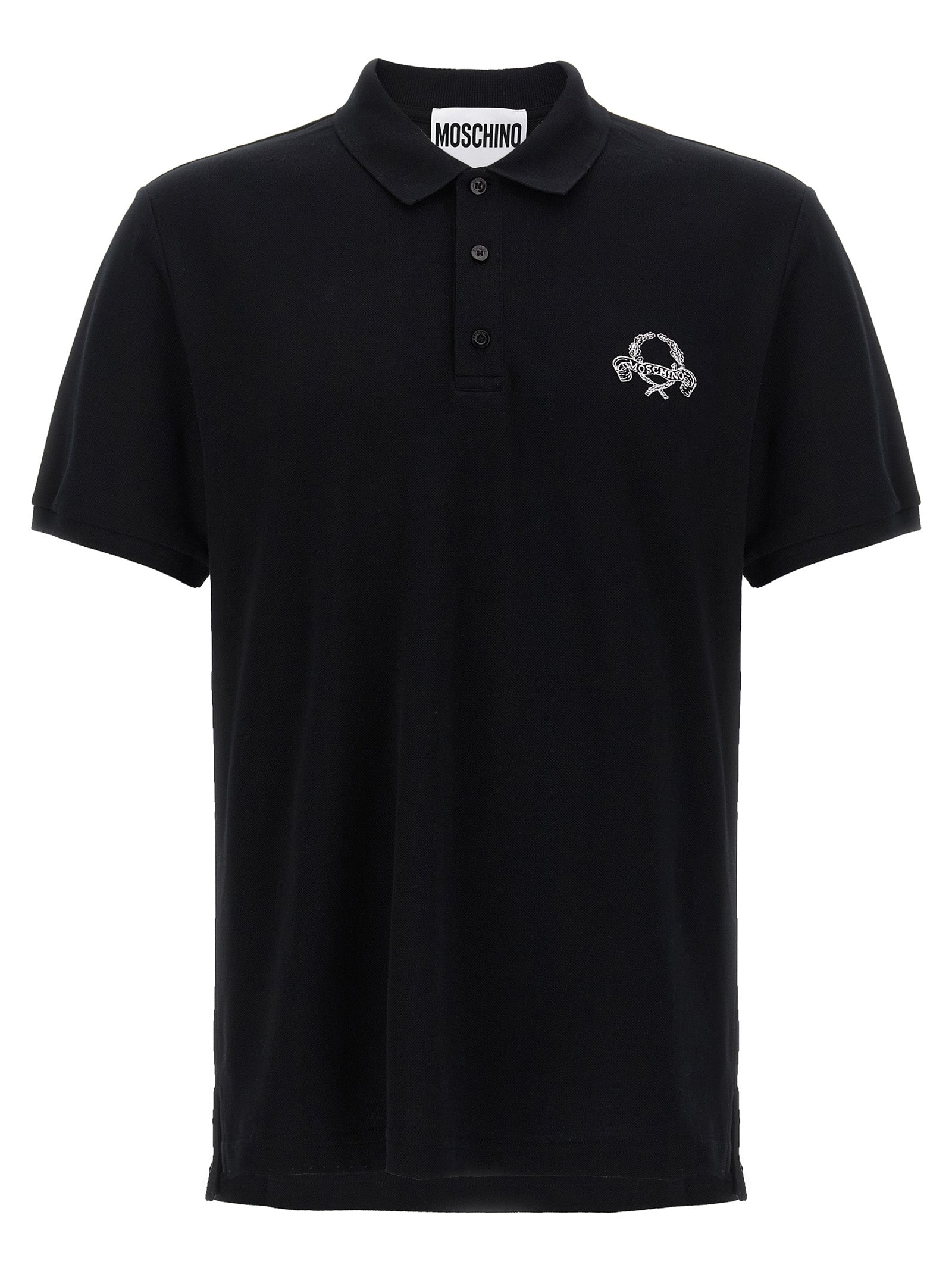 MOSCHINO - MOSCHINO - Logo embroidery polo shirt - Men’s Top