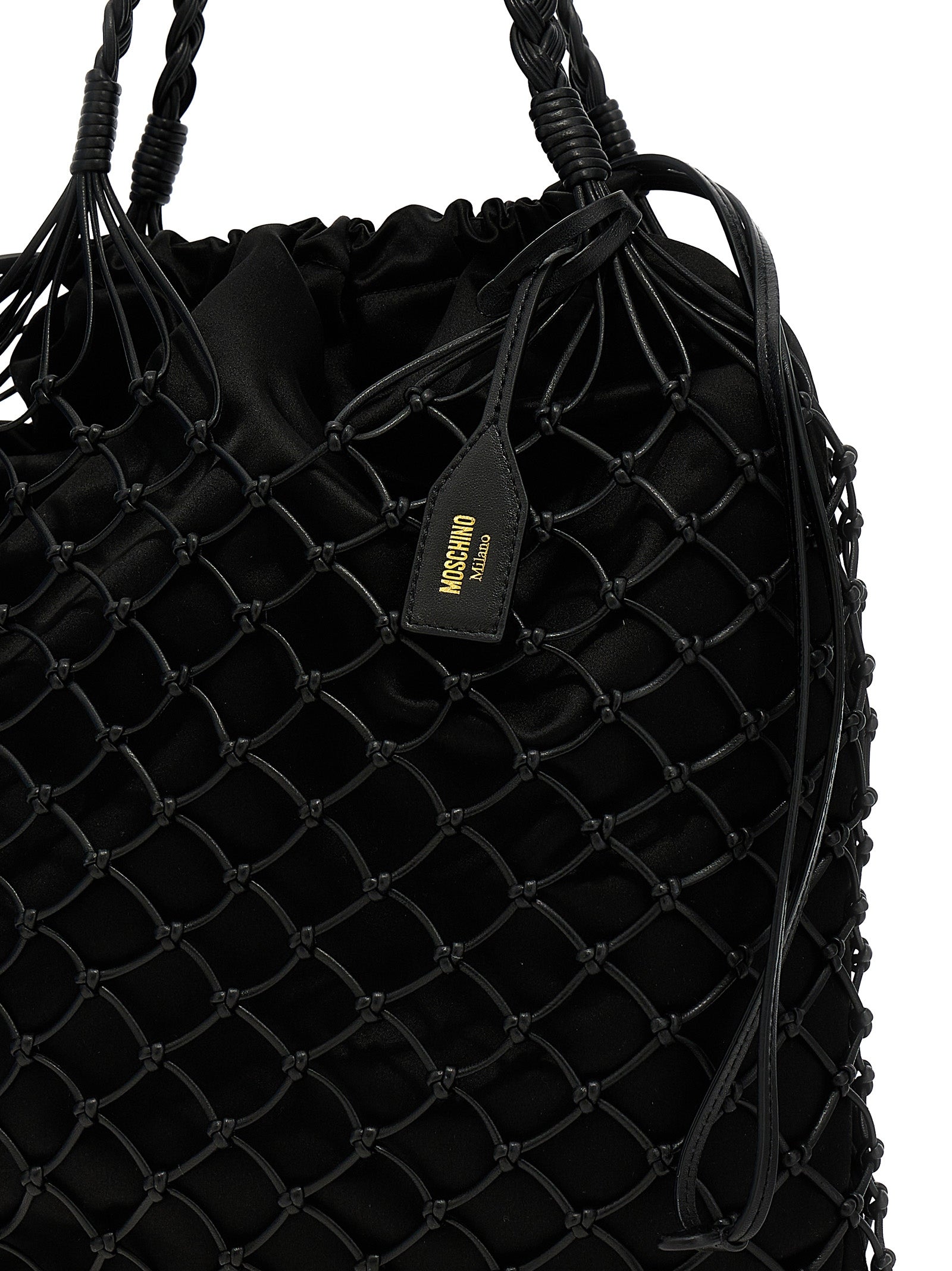 MOSCHINO - MOSCHINO - Woven nappa leather shopping bag - Women’s Bags