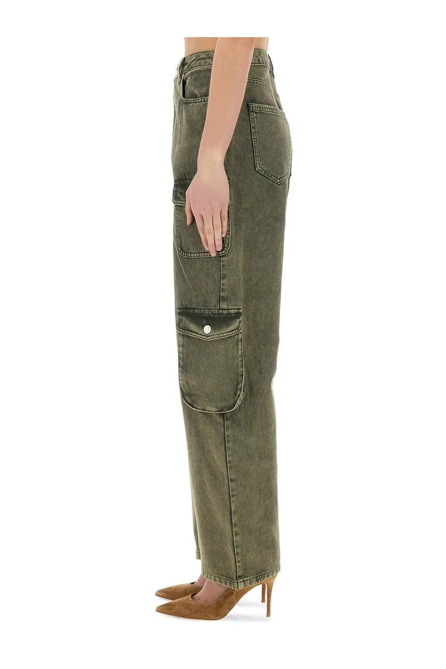 Moschino Jeans Women's Cargo Jeans Green, view 4