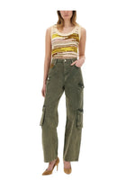 Moschino Jeans Women's Cargo Jeans Green, view 2