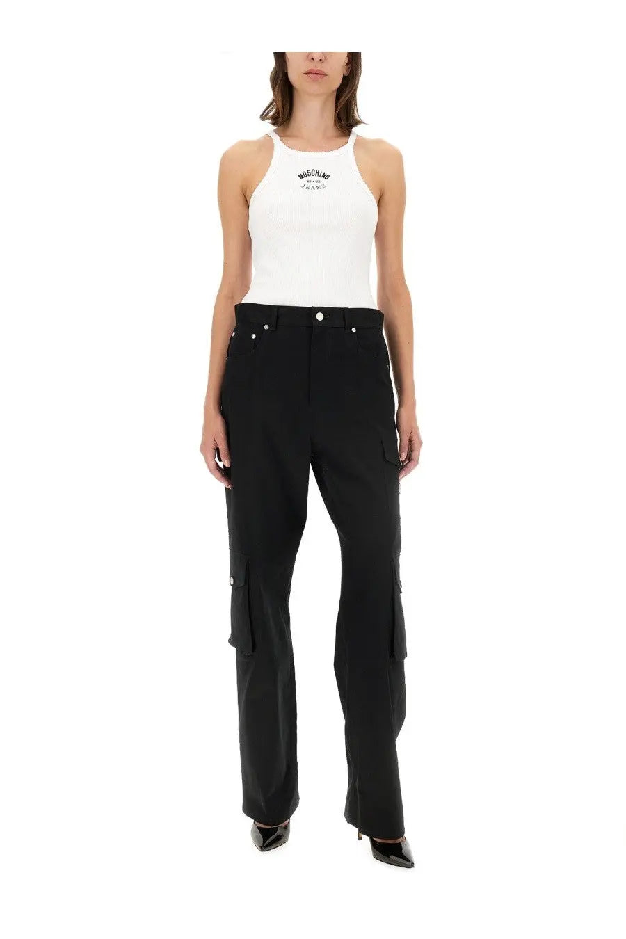 Moschino Jeans Women's Cargo Pants Black, view 2