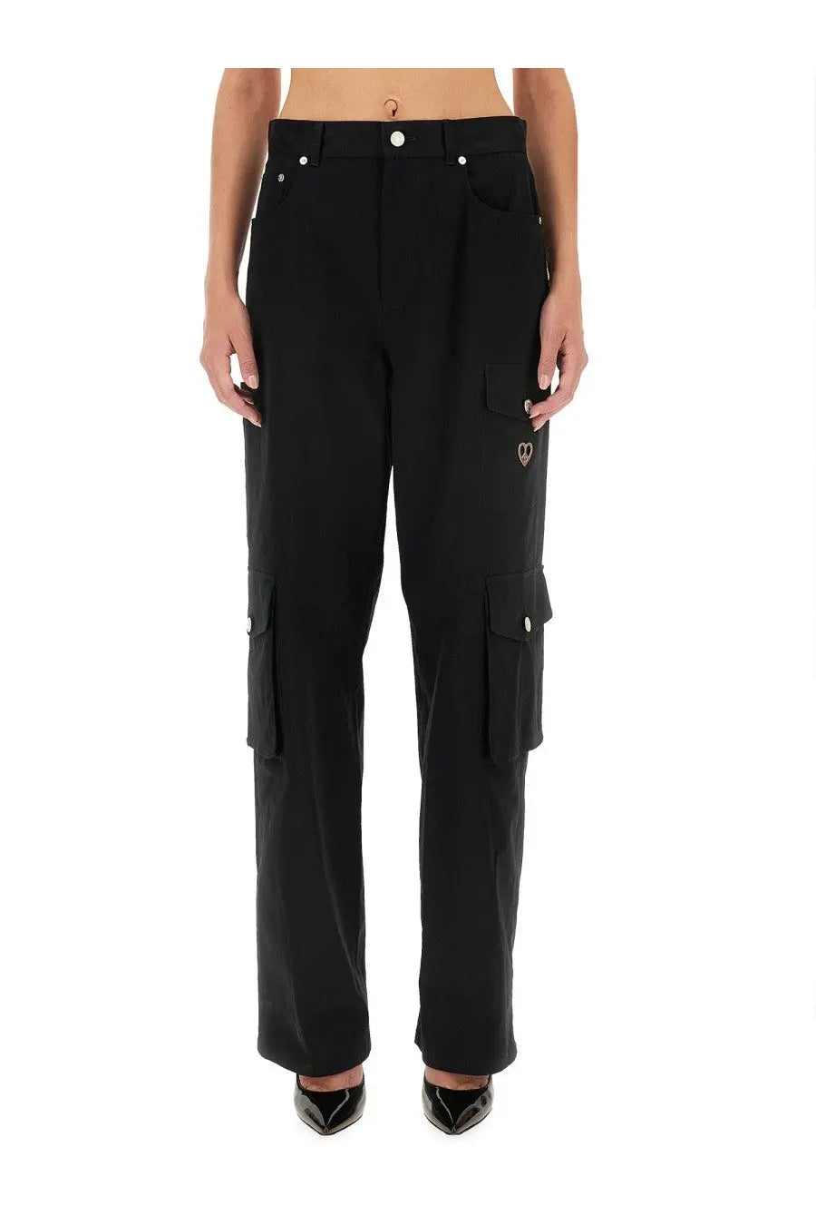 Moschino Jeans Women's Cargo Pants Black