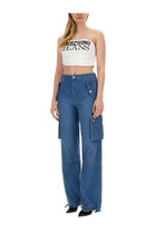 Moschino Jeans Women's Cargo Pants Blue, view 2