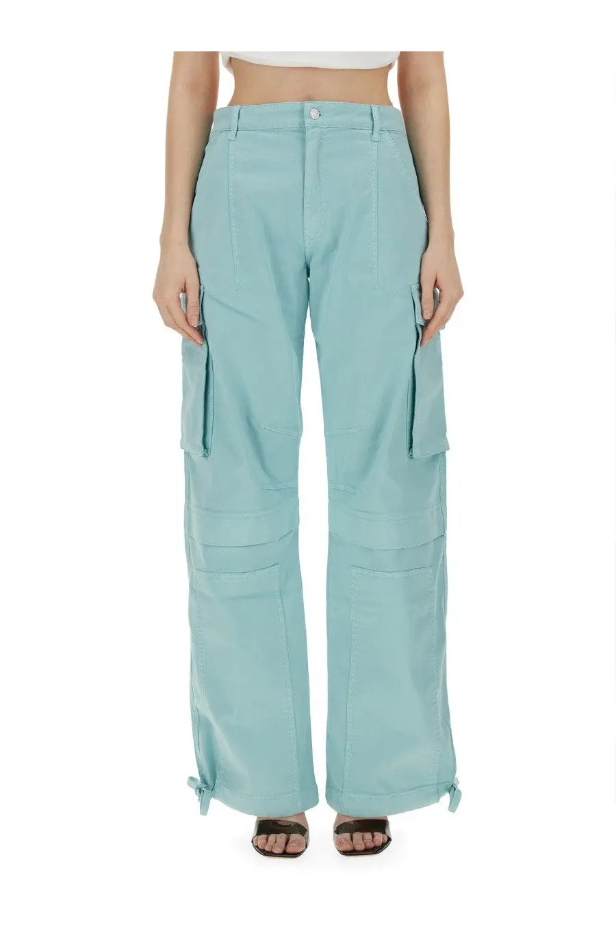Moschino Jeans Women's Cargo Pants Blue