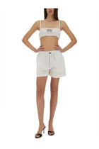 Moschino Jeans Women's Cotton Bandeau Top White, view 2