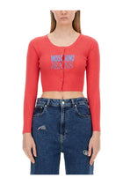 Moschino Jeans Women's Cropped Cardigan White