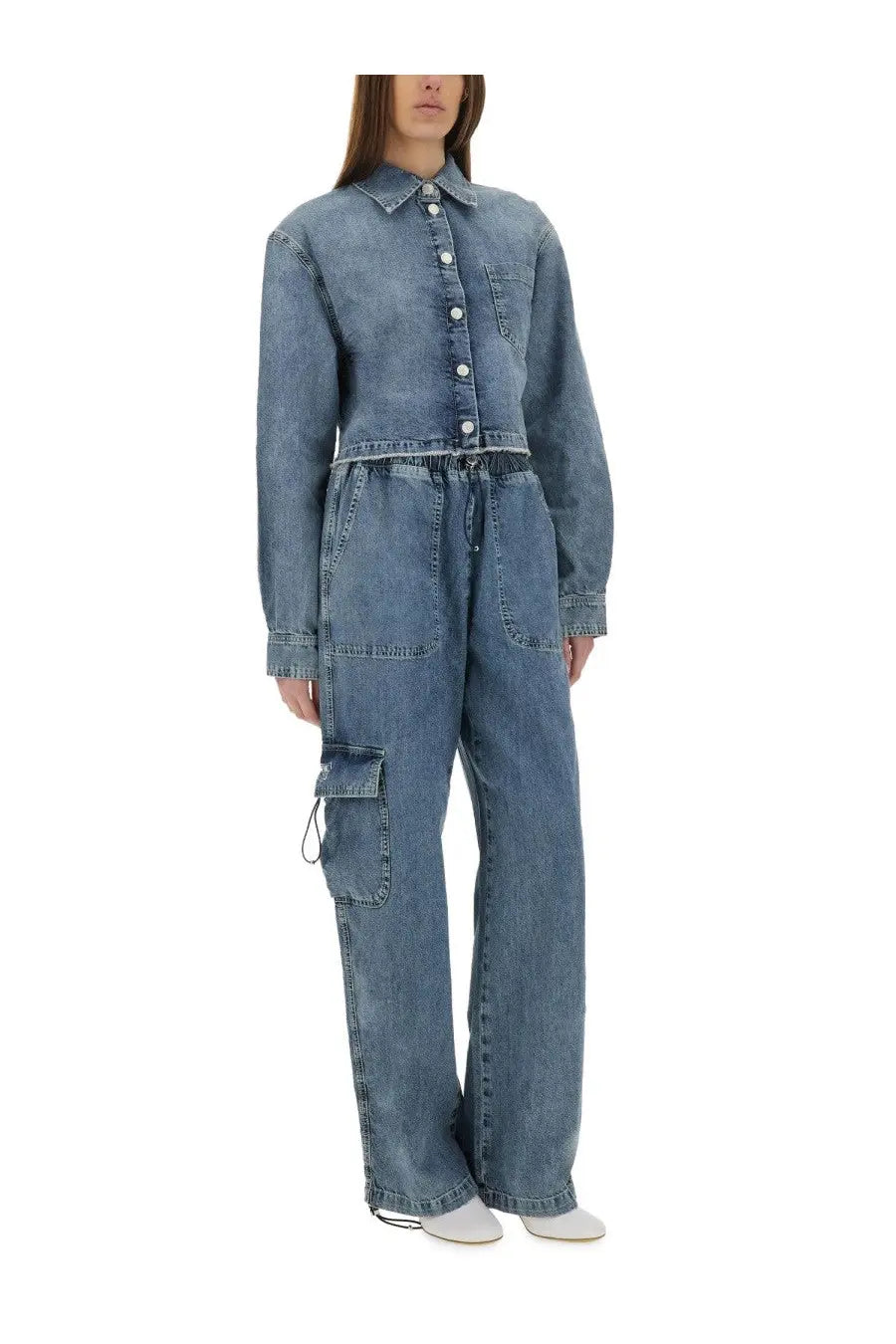 Moschino Jeans Women's Denim Jacket Blue, view 2