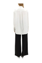 Moschino Jeans Women's Heart Patch Shirt White, view 3