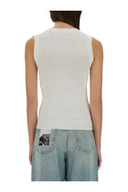 Moschino Jeans Women's Knit Top White, view 3