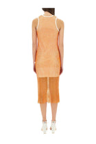 Moschino Jeans Women's Mesh and Sequin Dress Orange, view 3