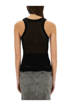 Moschino Jeans Women's Mesh Top Black, view 3