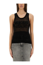 Moschino Jeans Women's Mesh Top Black