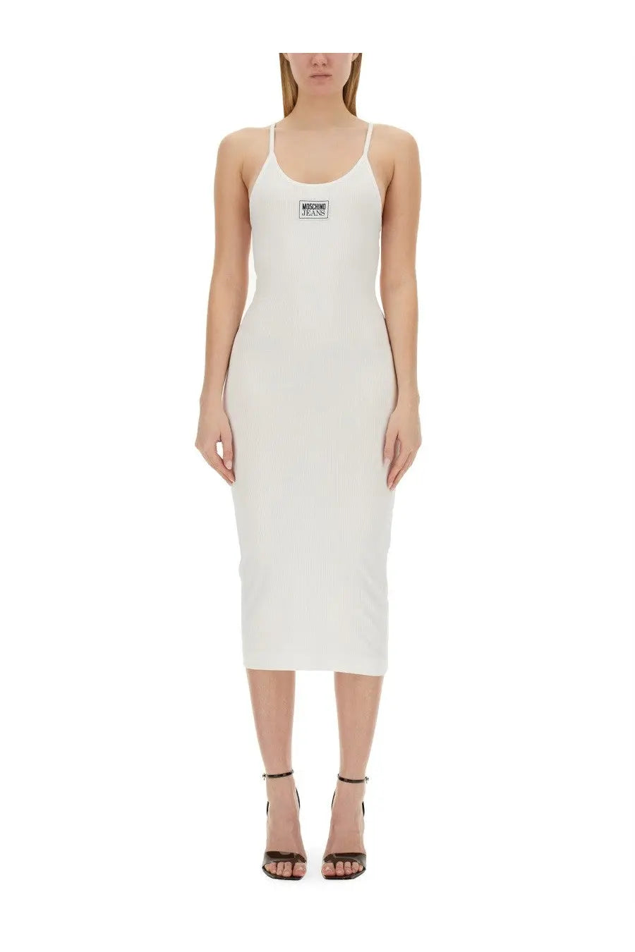 Moschino Jeans Women's Ribbed Dress White