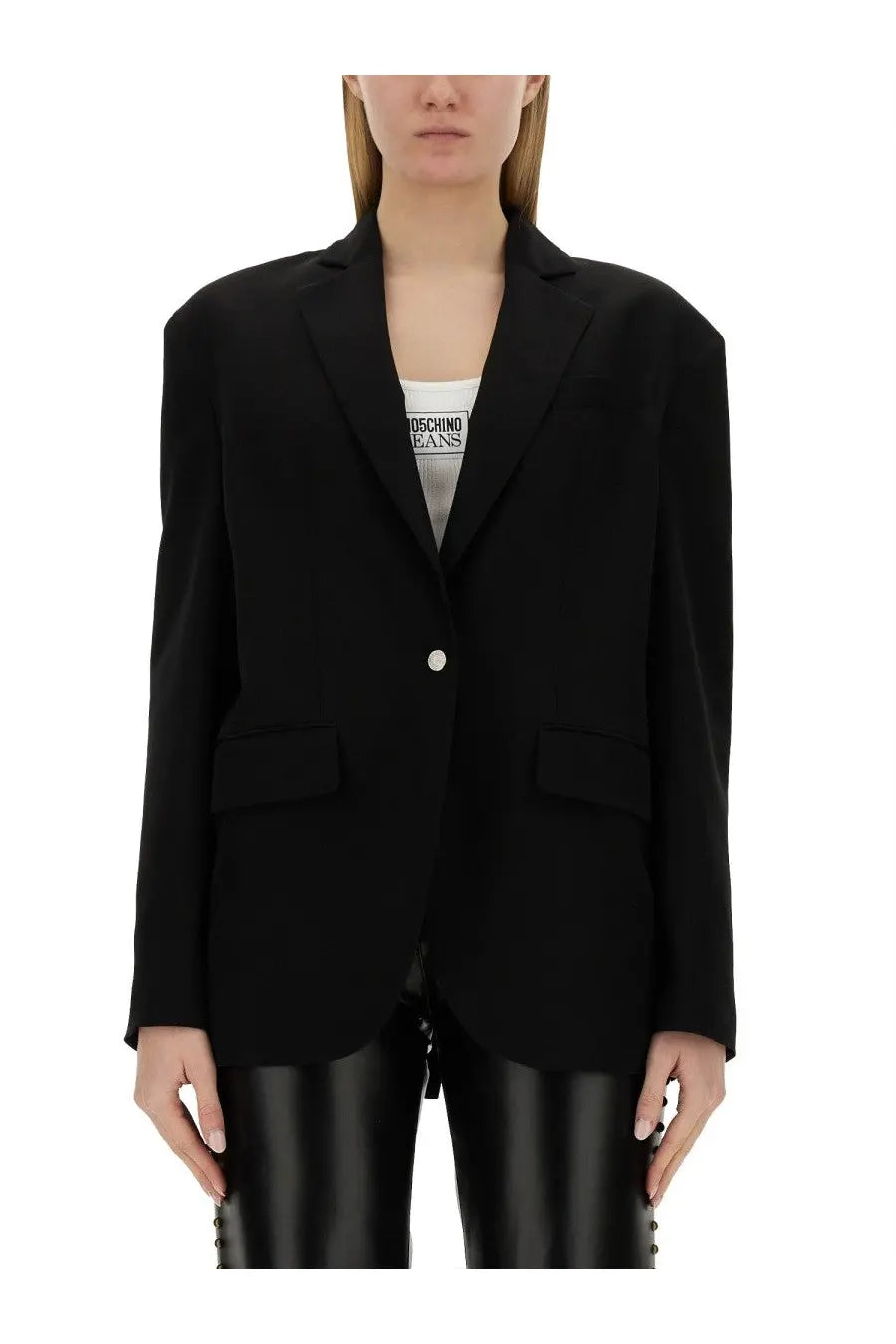 Moschino Jeans Women's Single Breasted Jacket Black
