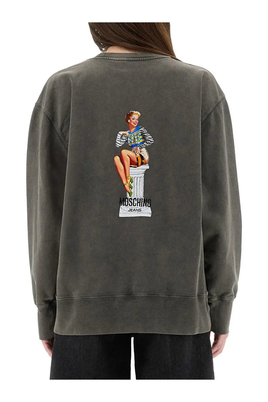 Moschino Jeans Women's Sweatshirt Grey, view 3