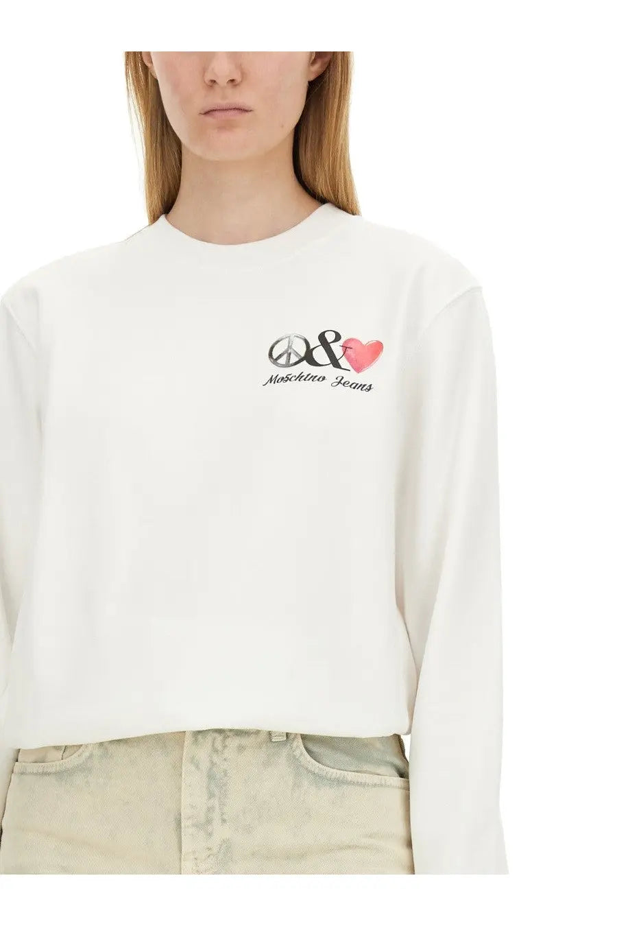 Moschino Jeans Women's Sweatshirt White, view 4