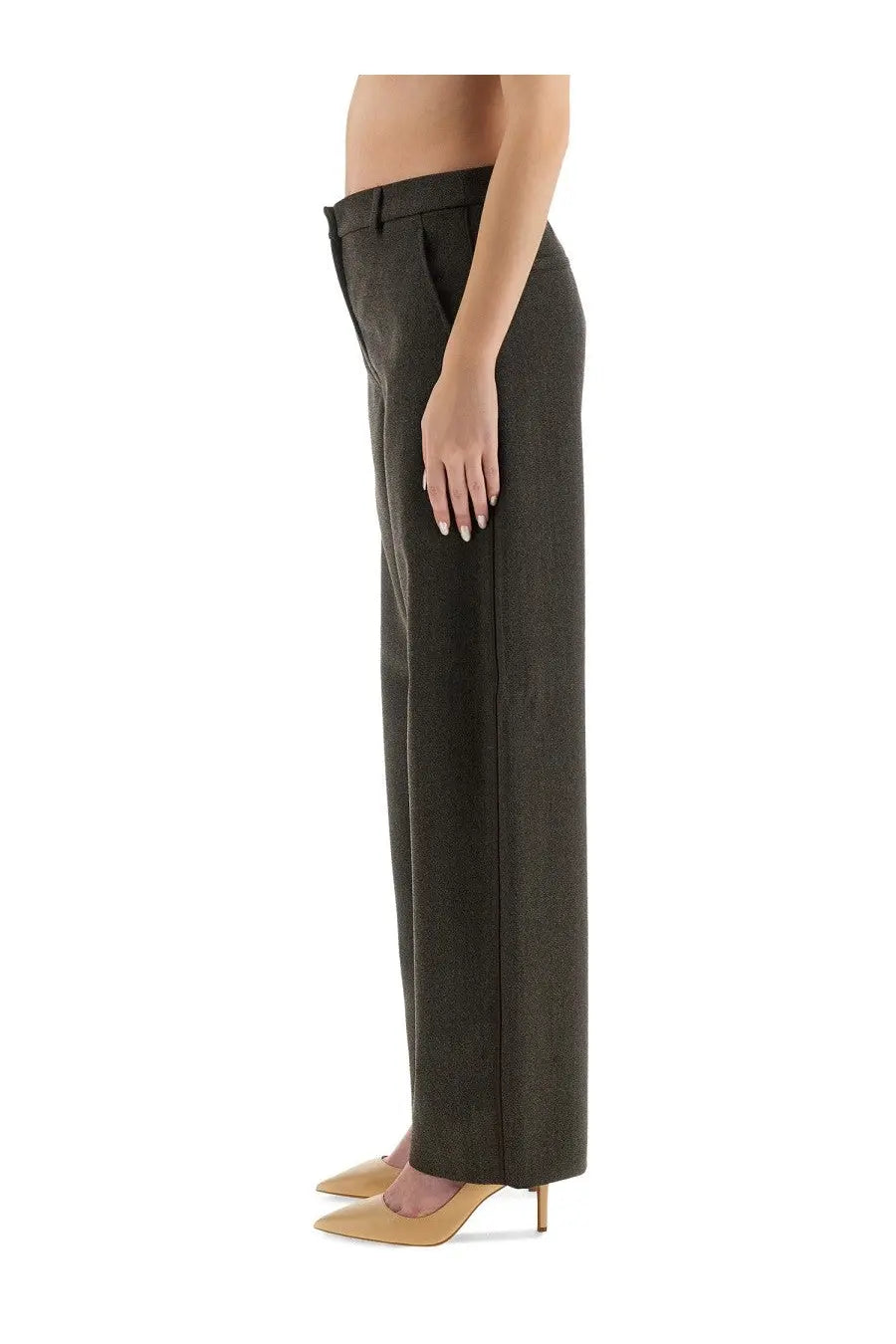 Moschino Jeans Women's Wide Leg Pants Grey, view 4