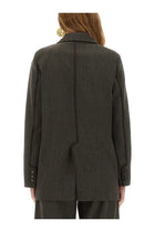 Moschino Jeans Women's Wool Blend Jacket Brown, view 3