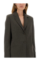 Moschino Jeans Women's Wool Blend Jacket Brown, view 4