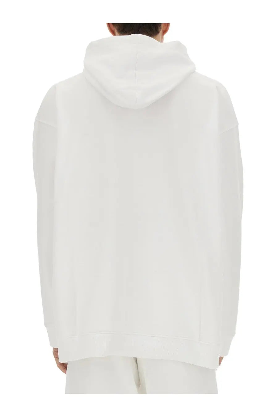 Moschino Men's Archive Message Hoodie White, view 3