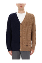 Moschino Men's Bicolor Caridigan Brown