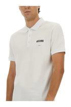 Moschino Men's Cotton Pique Polo White, view 4