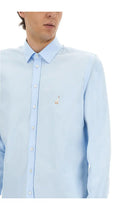 Moschino Men's Cotton Poplin Shirt Blue, view 4