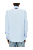 Moschino Men's Cotton Poplin Shirt Blue, view 3