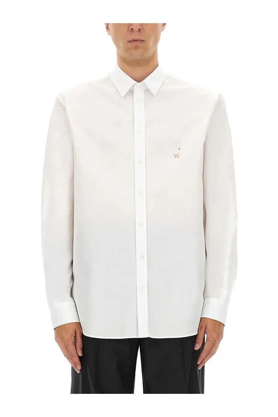 Moschino Men's Cotton Poplin Shirt White