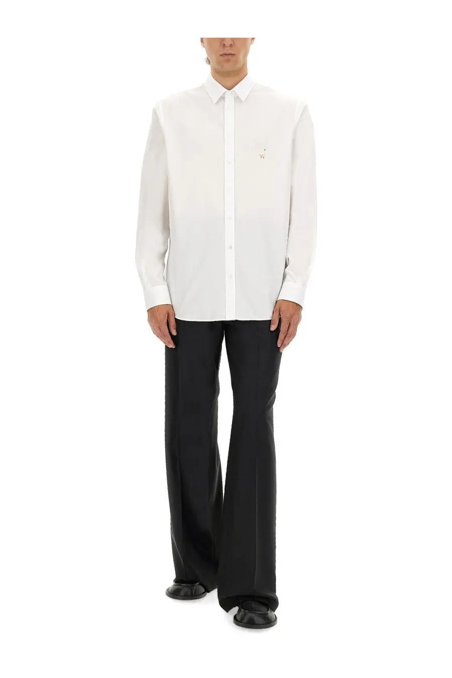 Moschino Men's Cotton Poplin Shirt White, view 2