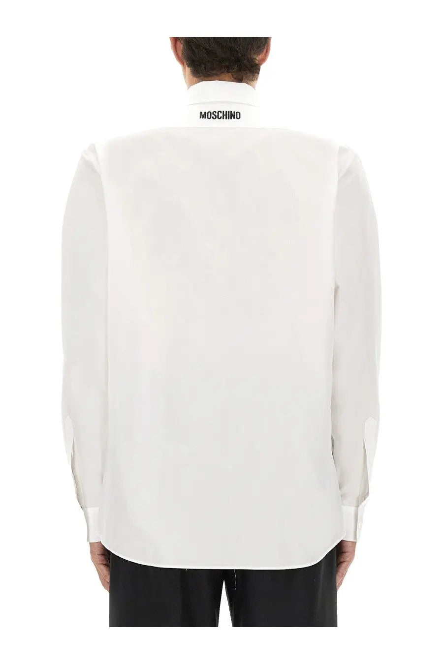 Moschino Men's Cotton Poplin Shirt White, view 3